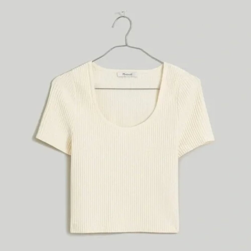 Madewell Ottoman Crop Sweater Tee (Size M)